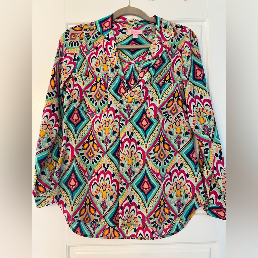 Lilly Pulitzer Boston Top in Crown Jewels
